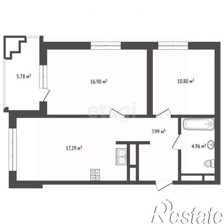 2-комн квартира улица Муравленко, 9 к1,  д. 9 к1
