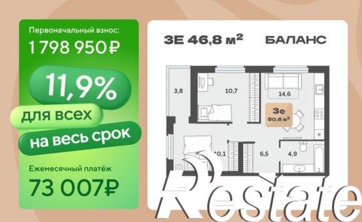 2-комн квартира улица Республики, 204 к15,  д. 204 к15