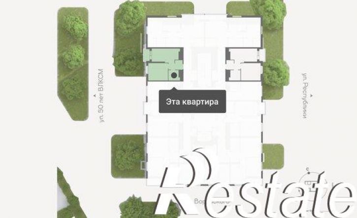 1-комн квартира улица Республики, 204 к15,  д. 204 к15