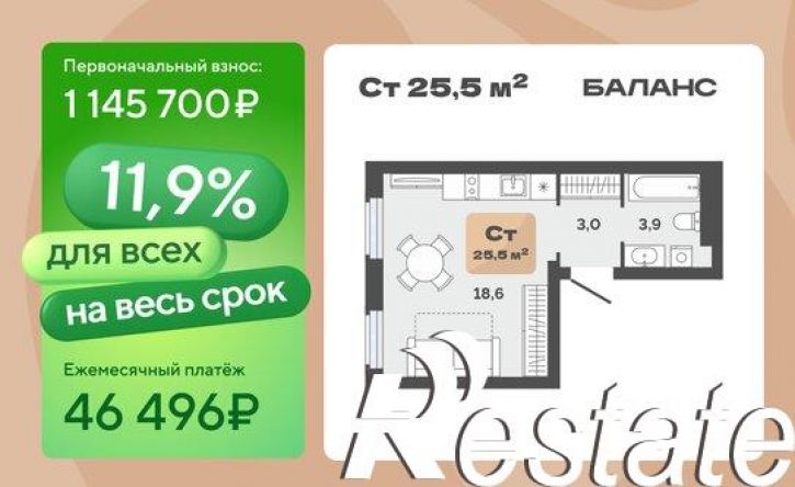 1-комн квартира улица Республики, 204 к17,  д. 204 к17