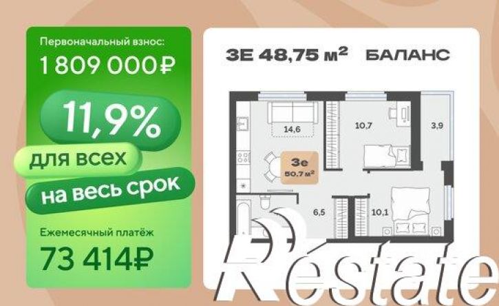 2-комн квартира улица Республики, 204 к17,  д. 204 к17