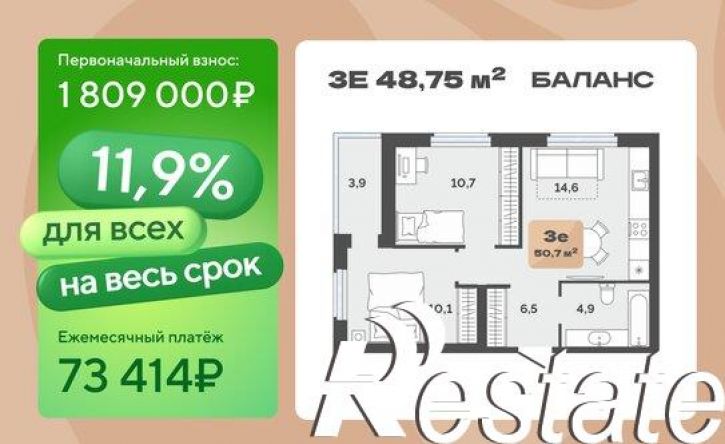 2-комн квартира улица Республики, 204 к18,  д. 204 к18
