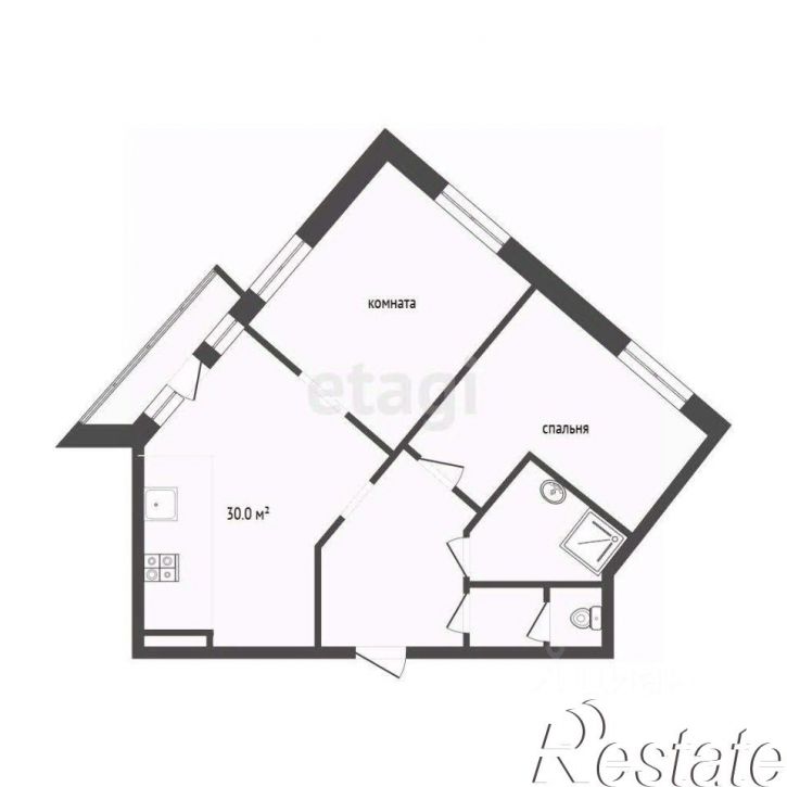 2-комн квартира Первомайская улица, 34,  д. 34