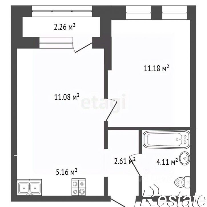 1-комн квартира в новом доме улица Андрея Кореневского, 5 к1,  д. 5 к1