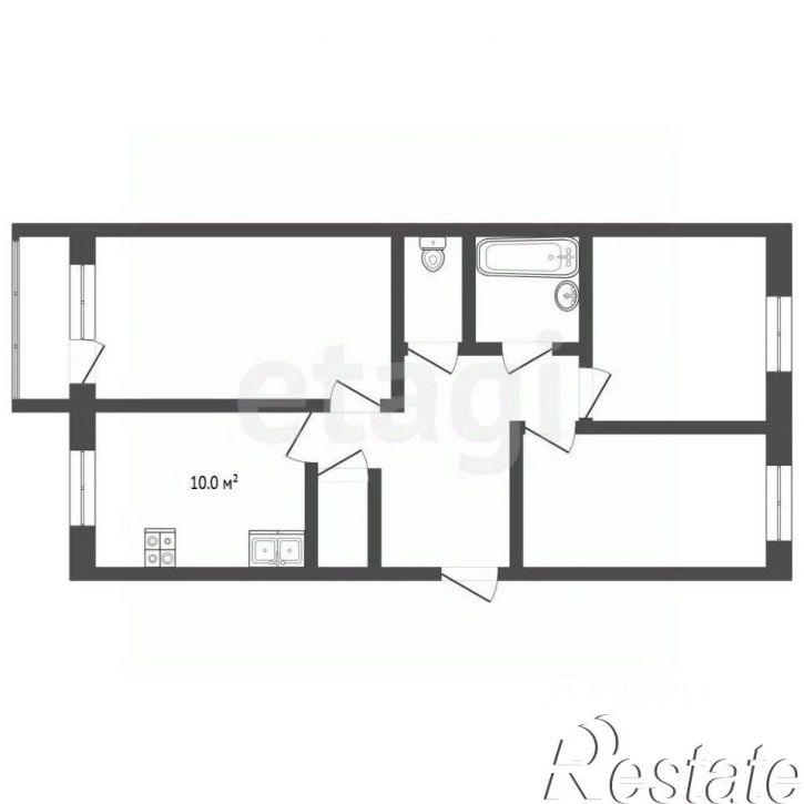 3-комн квартира улица Связистов, 6,  д. 6