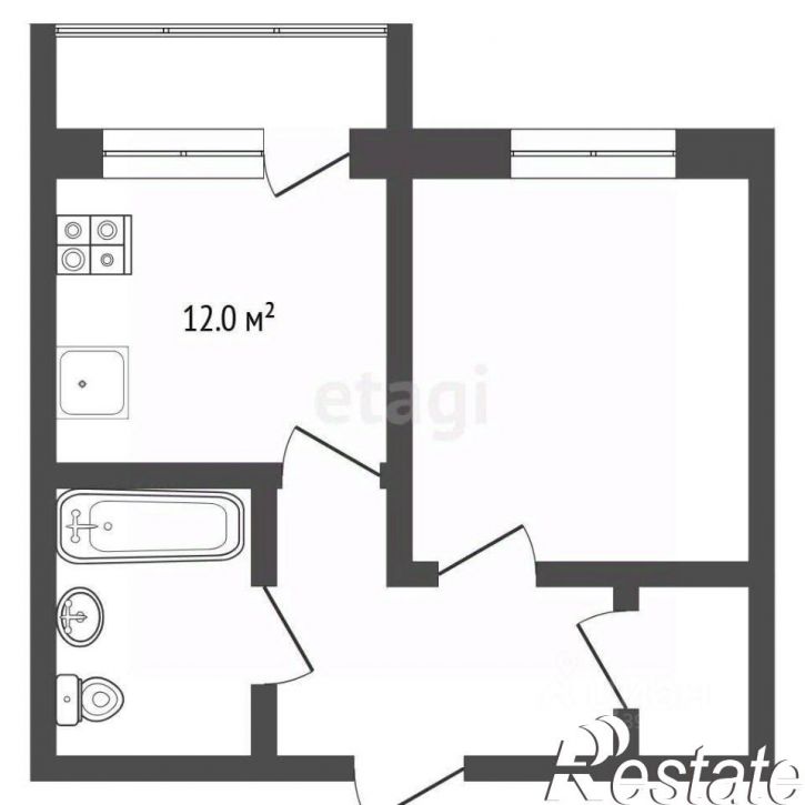 1-комн квартира Газопромысловая улица, 1 к1,  д. 1 к1