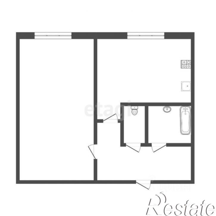 1-комн квартира улица Пермякова, 24,  д. 24