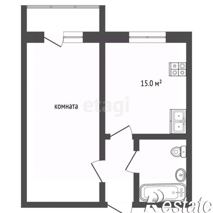 1-комн квартира улица Монтажников, 38,  д. 38