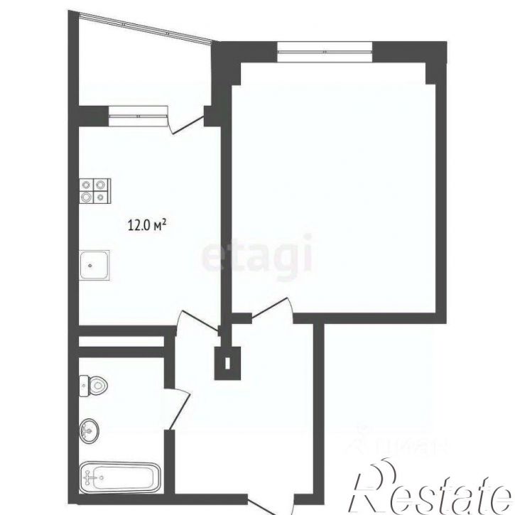 1-комн квартира Заречный проезд, 39А к2,  д. 39А к2