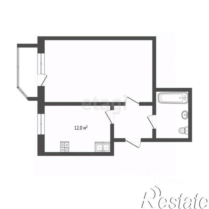 1-комн квартира улица Энергостроителей, 22,  д. 22