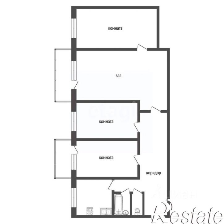 4-комн квартира улица Республики, 213,  д. 213