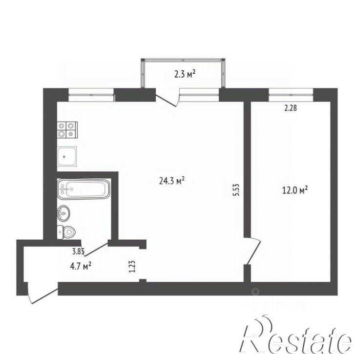 2-комн квартира улица Луначарского, 38,  д. 38