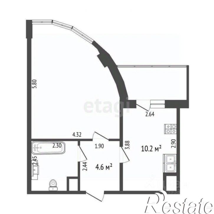 1-комн квартира Судоремонтная улица, 30 к1,  д. 30 к1