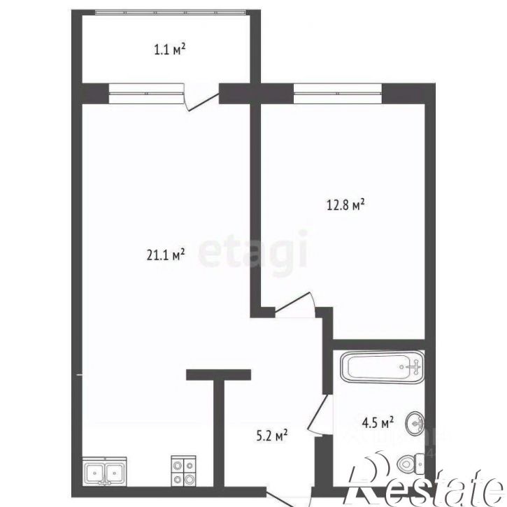 1-комн квартира Одесская улица, 7/1,  д. 7/1