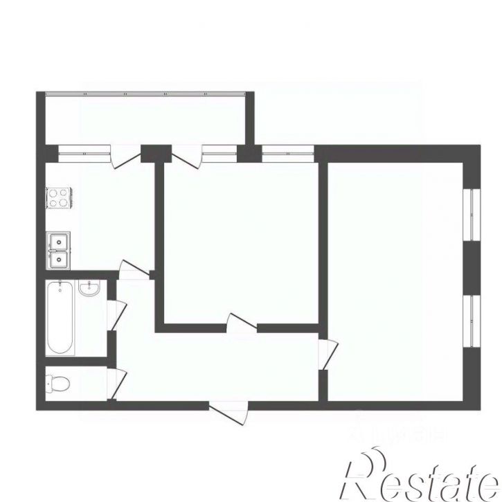 2-комн квартира улица Михаила Сперанского, 25,  д. 25