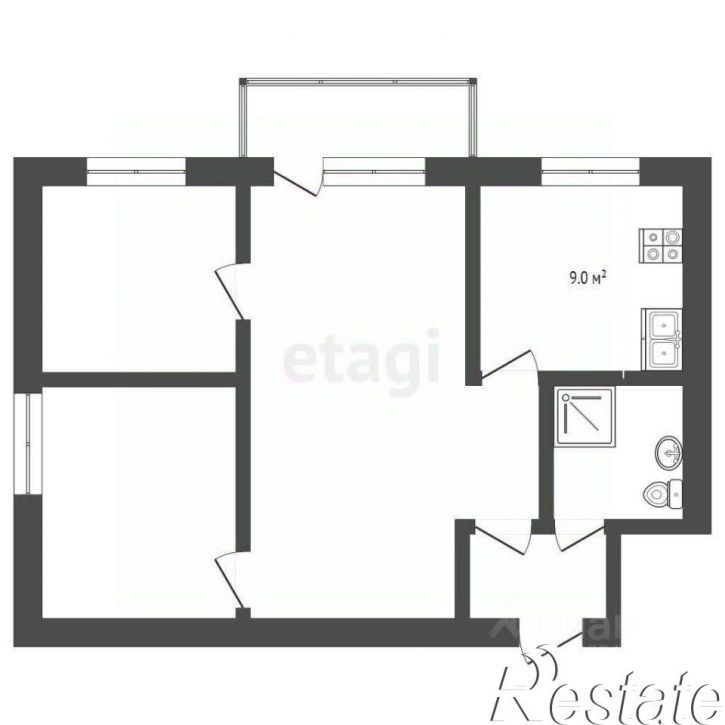 2-комн квартира улица Малышева, 37,  д. 37