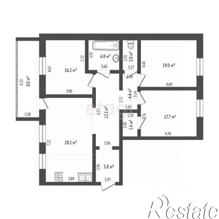 3-комн квартира улица Тимофея Кармацкого, 7 к1,  д. 7 к1