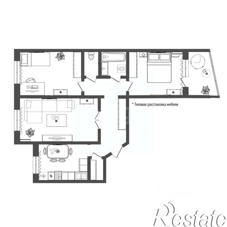 3-комн квартира Широтная улица, 17А,  д. 17А