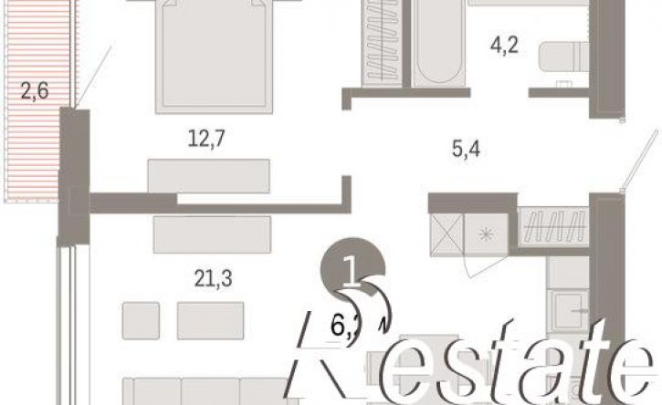2-комн квартира Краснооктябрьская улица, 4 к2,  д. 4 к2