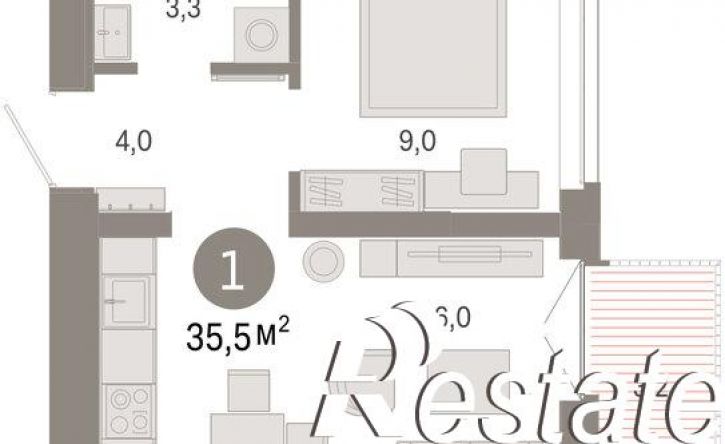 2-комн квартира улица Республики, 205 к2,  д. 205 к2