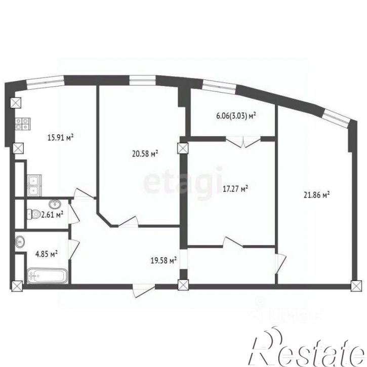 3-комн квартира Профсоюзная улица, 56,  д. 56