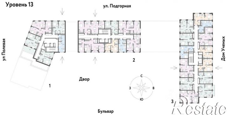 2-комн квартира в новом доме Подгорная улица, 73,  д. 73