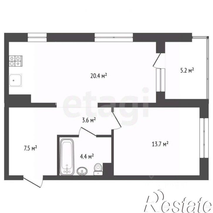 1-комн квартира улица Энергетиков, 42Б,  д. 42Б