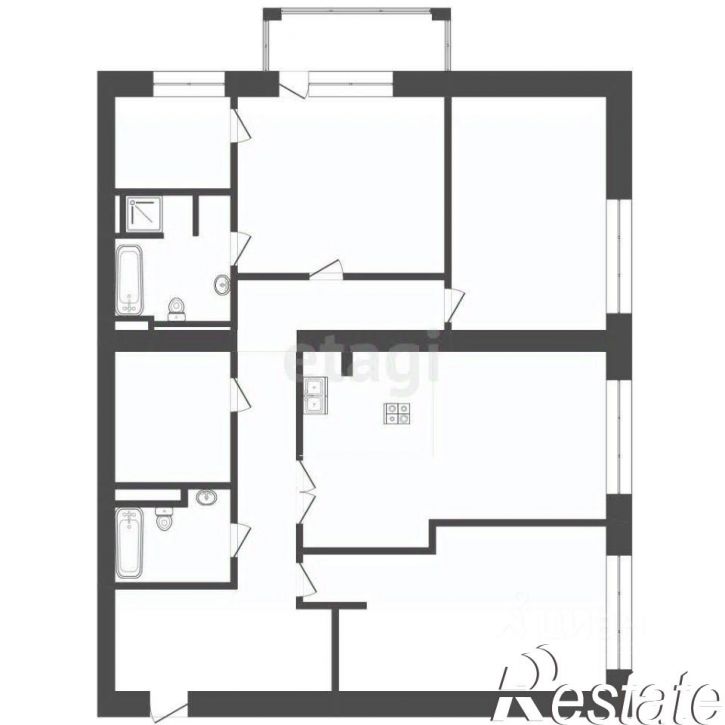 3-комн квартира Мельничная улица, 26 к1,  д. 26 к1