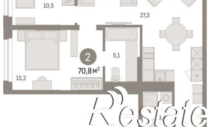 3-комн квартира в новом доме Мысовская улица, 26 к3,  д. 26 к3
