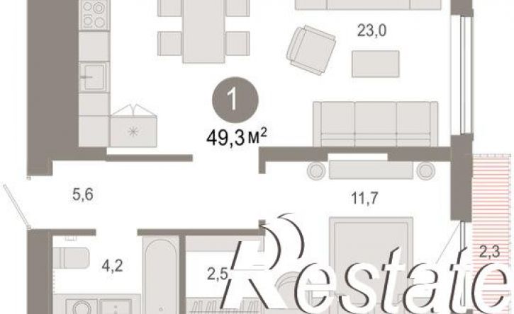 2-комн квартира в новом доме Томская улица, 52 к5,  д. 52 к5