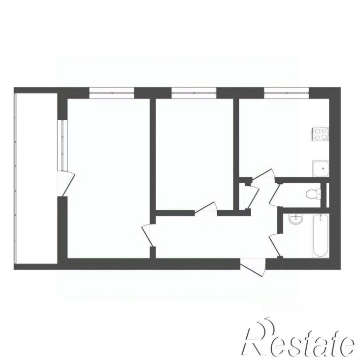 2-комн квартира улица Республики, 221,  д. 221
