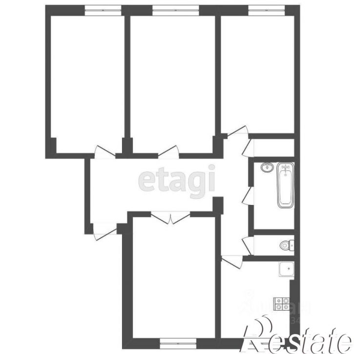 4-комн квартира улица Котельщиков, 1,  д. 1