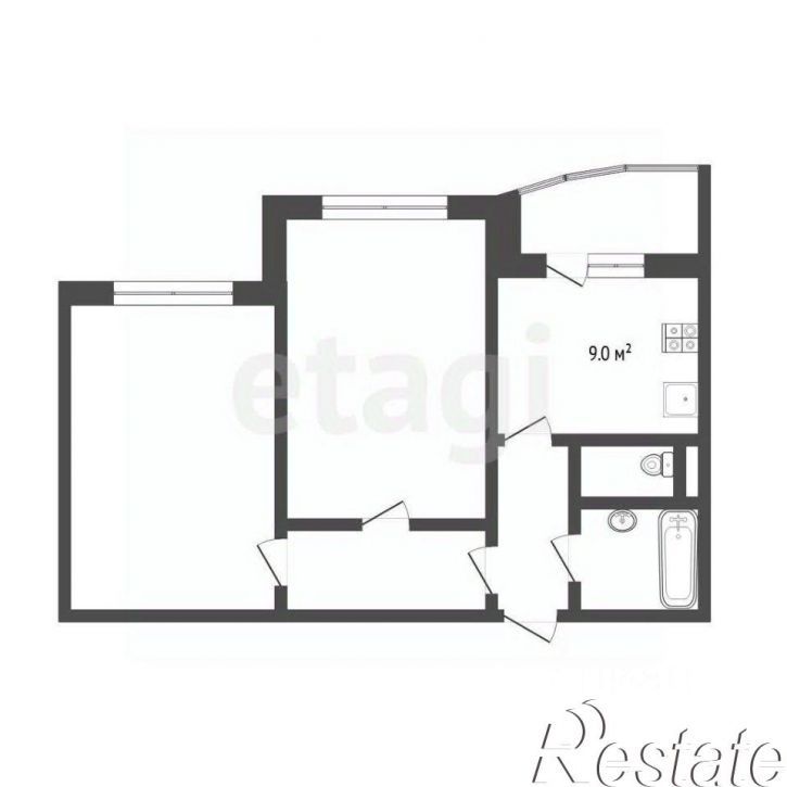 2-комн квартира улица Федюнинского, 56,  д. 56