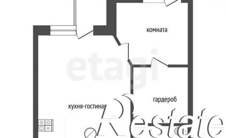 1-комн квартира улица 50 лет ВЛКСМ, 13 к1,  д. 13 к1