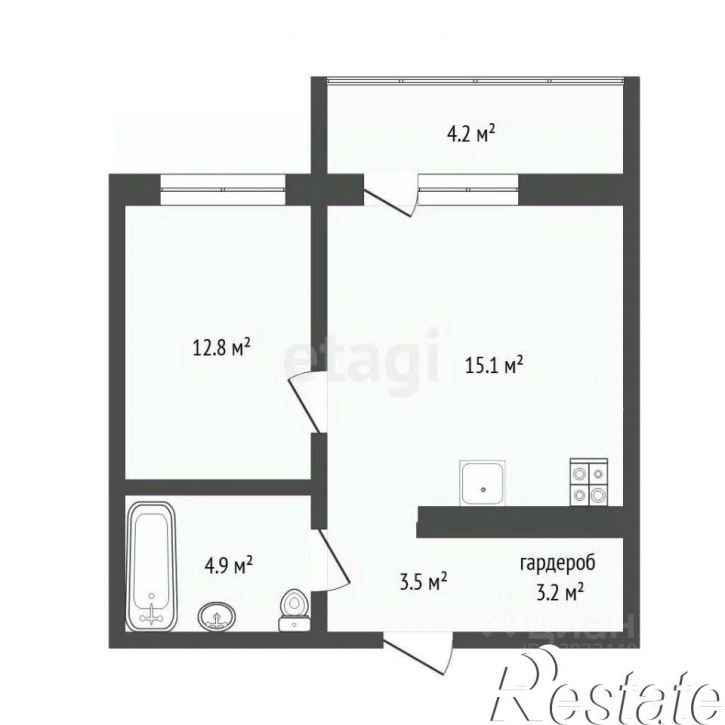 1-комн квартира улица Разведчика Кузнецова, 16,  д. 16