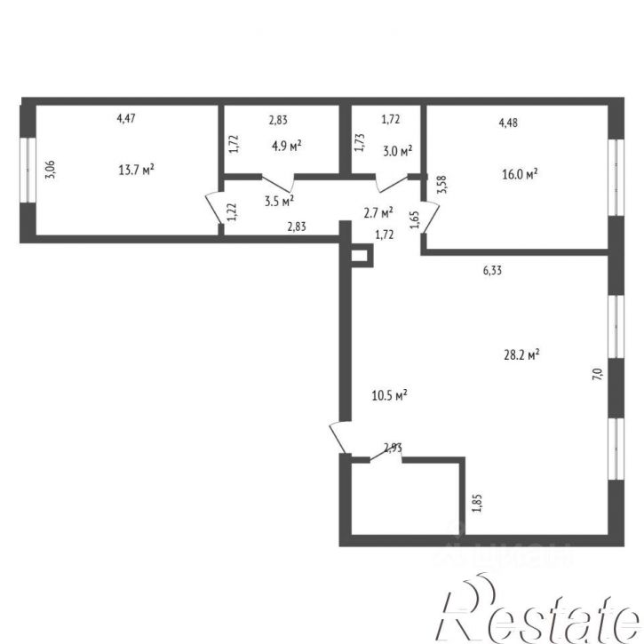 2-комн квартира улица Республики, 204 к7,  д. 204 к7