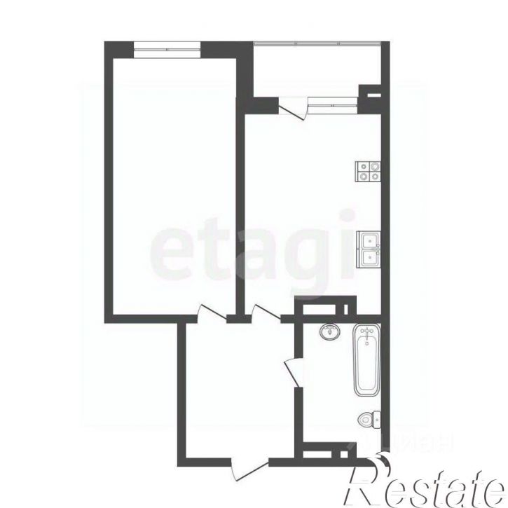 1-комн квартира улица Мельникайте, 36 к2,  д. 36 к2