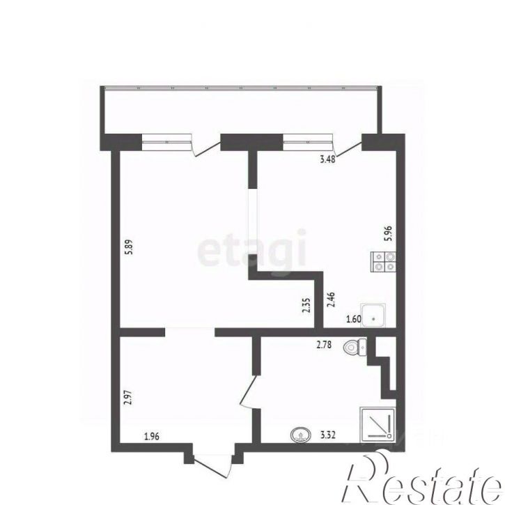 1-комн квартира улица Салтыкова-Щедрина, 58 к3,  д. 58 к3