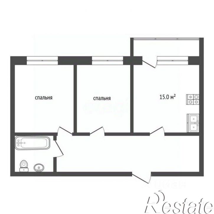 2-комн квартира улица Салтыкова-Щедрина, 58 к3,  д. 58 к3