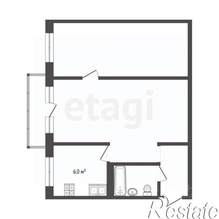 2-комн квартира Севастопольская улица, 39,  д. 39