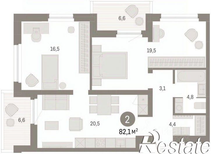 3-комн квартира в новом доме Мысовская улица, 26 к3,  д. 26 к3