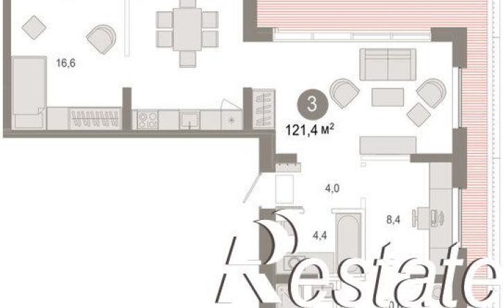 3-комн квартира в новом доме Томская улица, 52 к5,  д. 52 к5