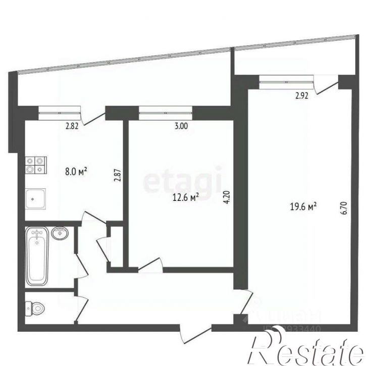 2-комн квартира улица Республики, 92,  д. 92