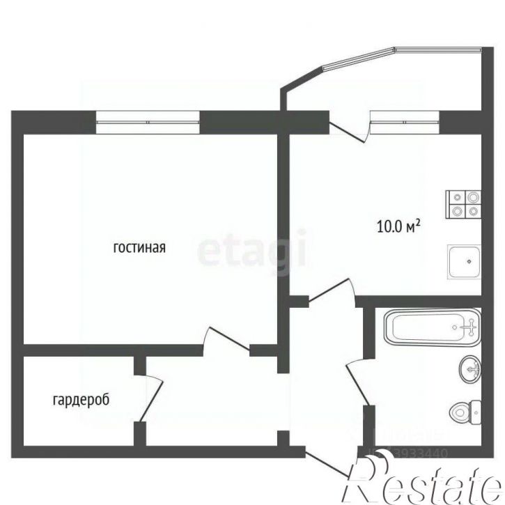 1-комн квартира улица Павла Шарова, 7 к2,  д. 7 к2