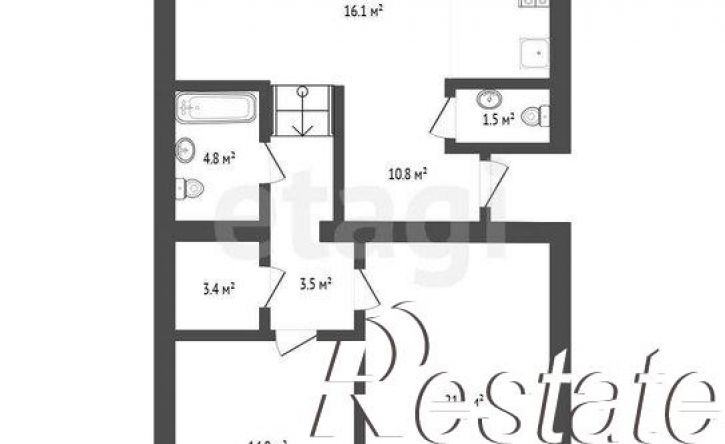 2-комн квартира улица Республики, 204 к10,  д. 204 к10
