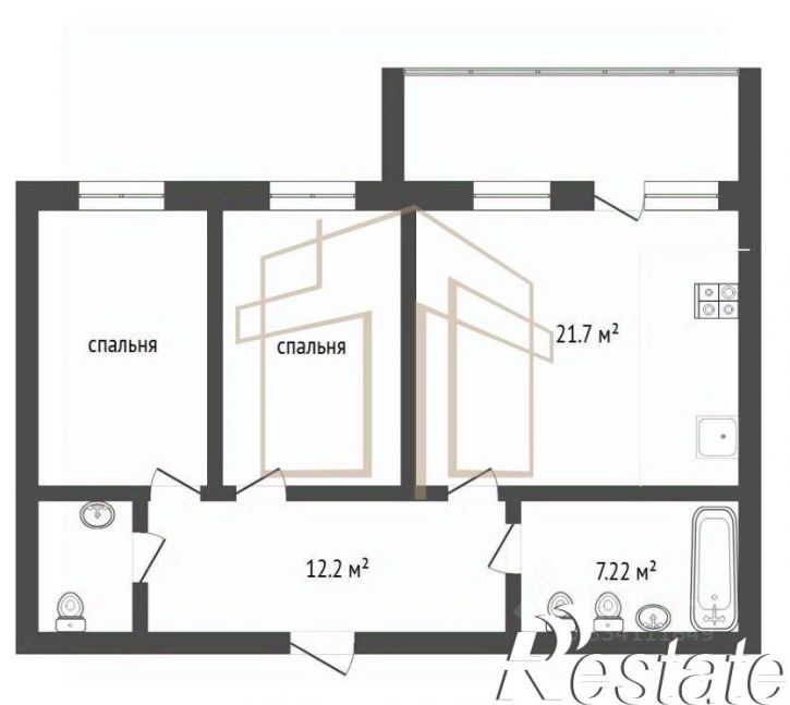2-комн квартира улица Тимофея Кармацкого, 11 к2,  д. 11 к2