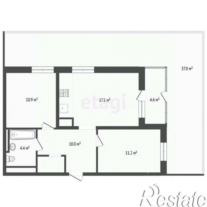 2-комн квартира улица Владимира Бахарева, 1 к1,  д. 1 к1