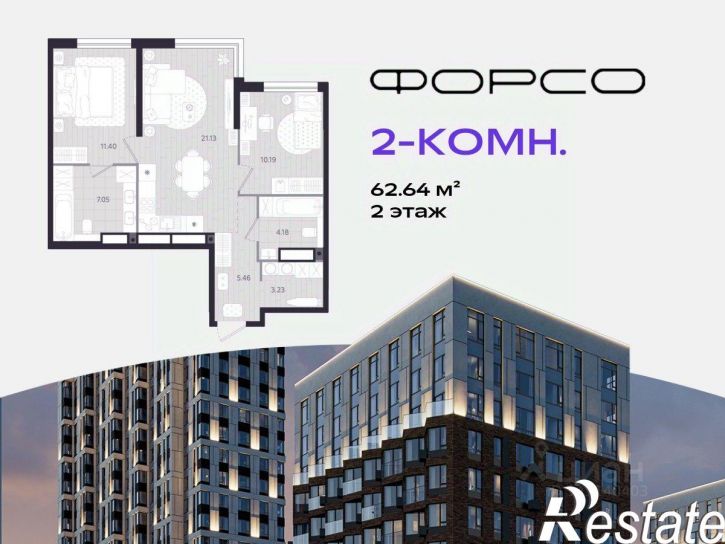 2-комн квартира в новом доме улица Тимофея Кармацкого, 7,  д. 7