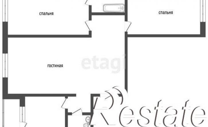 3-комн квартира улица Малыгина, 90,  д. 90