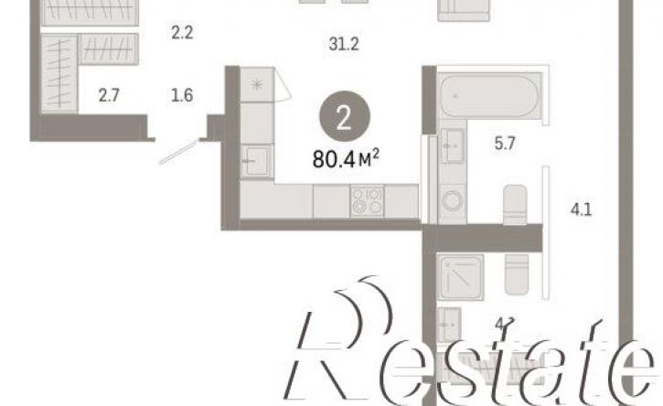 2-комн квартира в новом доме Томская улица, 52 к5,  д. 52 к5